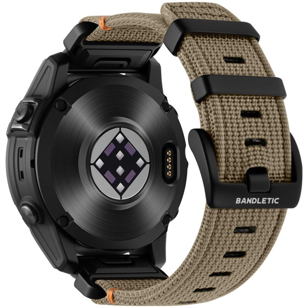 Bandletic Nylon Garmin Watch Band 22mm Quick Fit Rugged Black